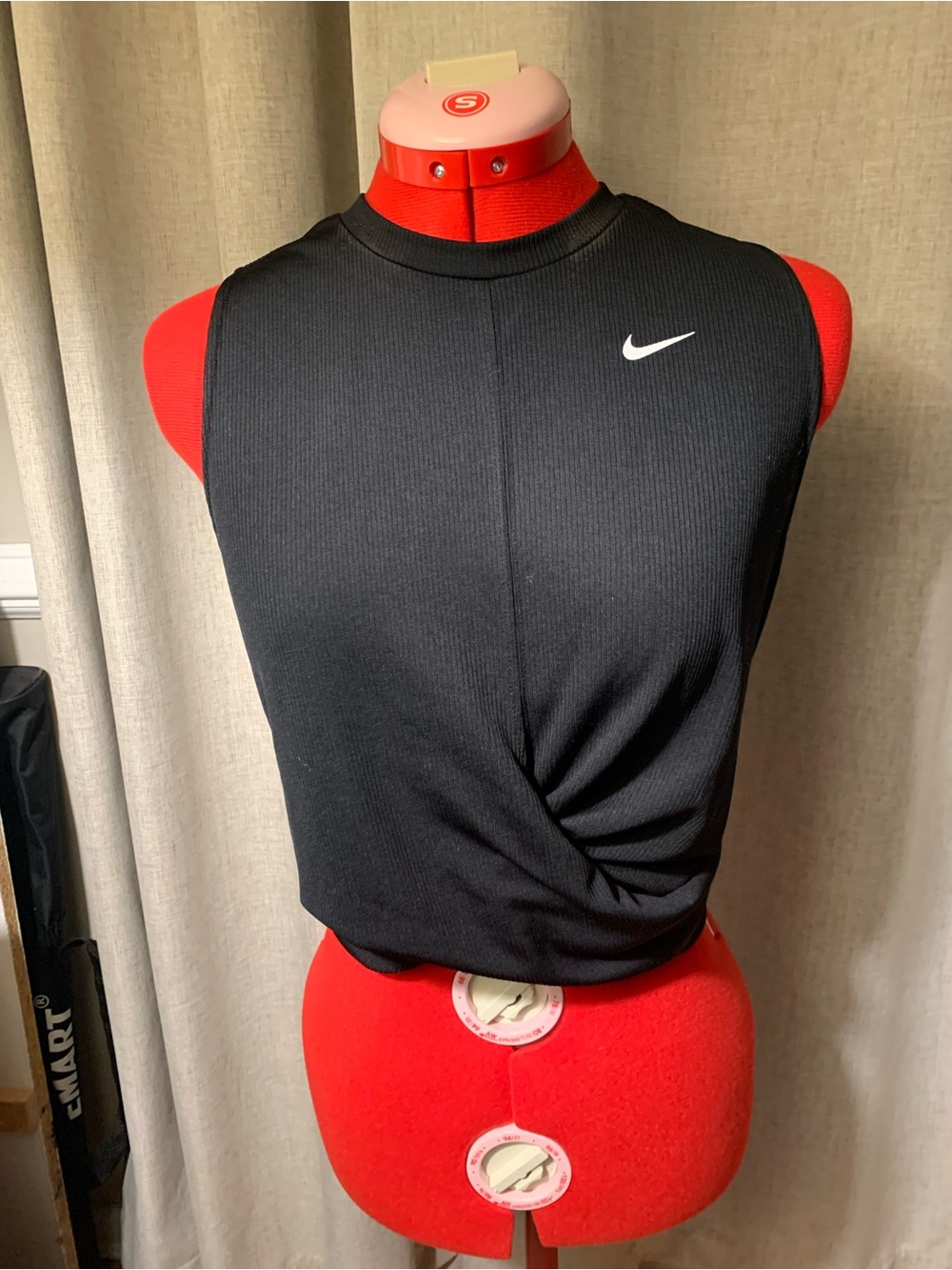 Nike Black Twist-Front Sleeveless Tank Top